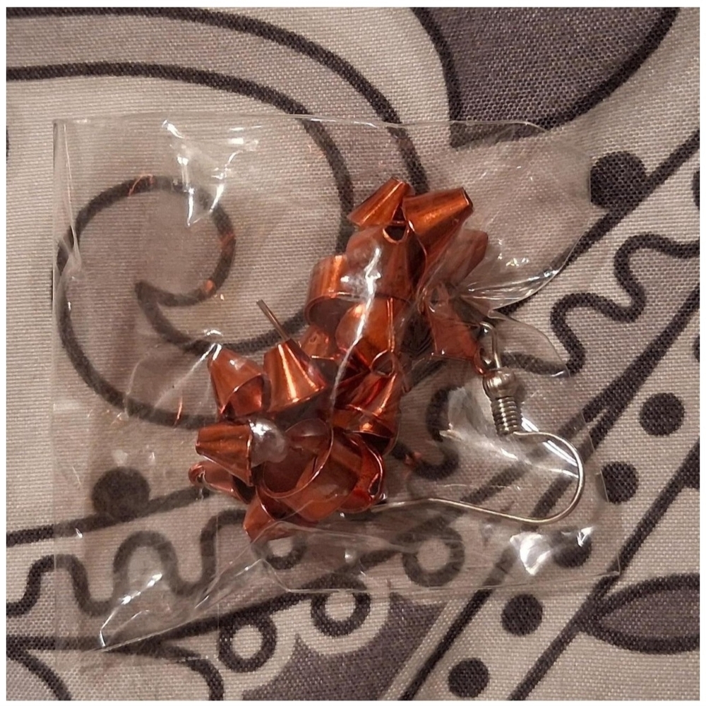 Festive Red Bow Earrings